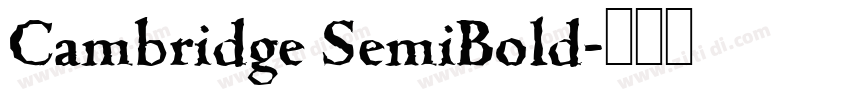 Cambridge SemiBold字体转换
